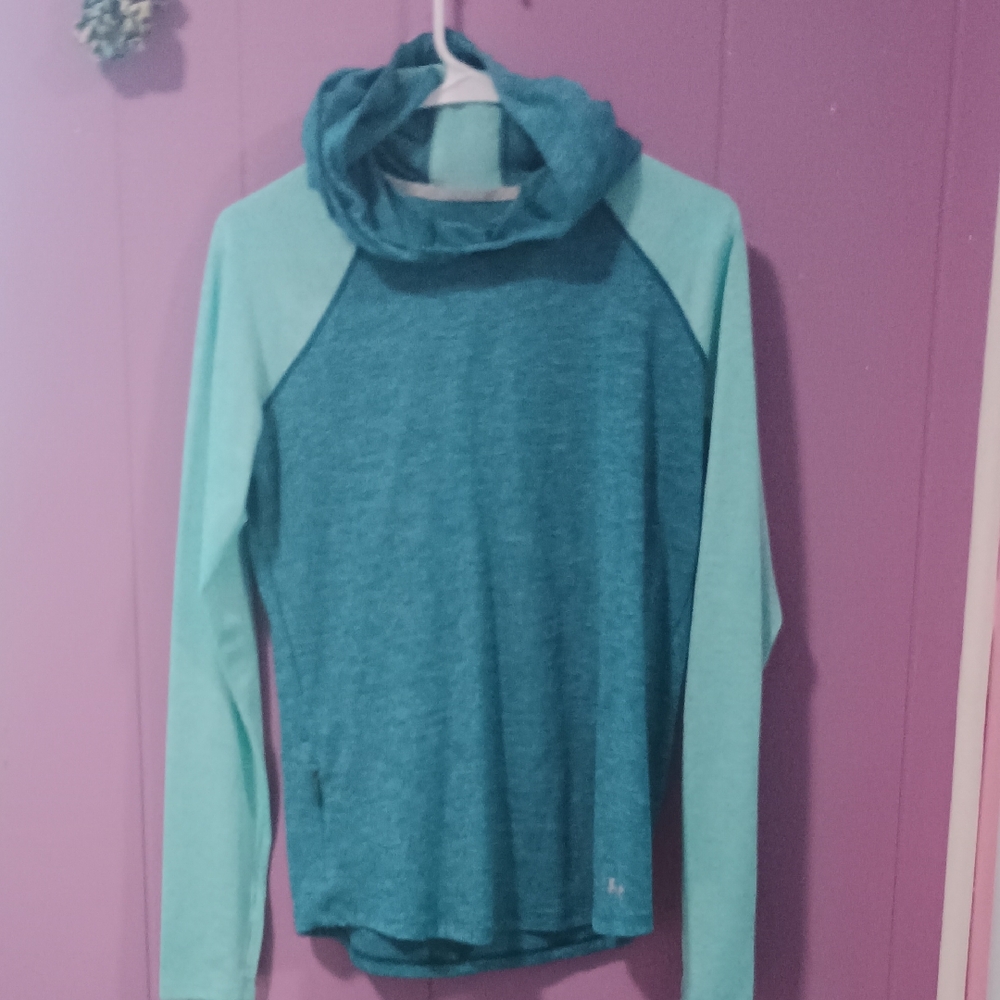 Under Armour Aqua and Teal Long Sleeve Hoodie